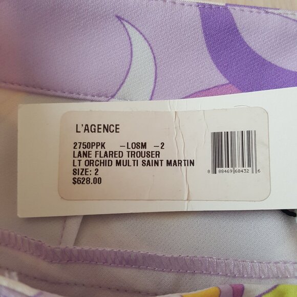 L'AGENCE ! Lane Flared Trouser, Light Orchid Multi Saint Martin (US/2) - Picture 4 of 11